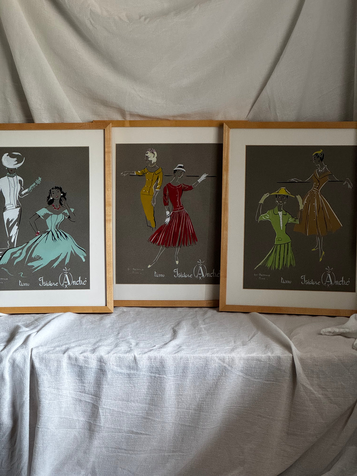 ORIGINAL ISIDORE ANDRE FRENCH POCHOIR CIRCA 1950