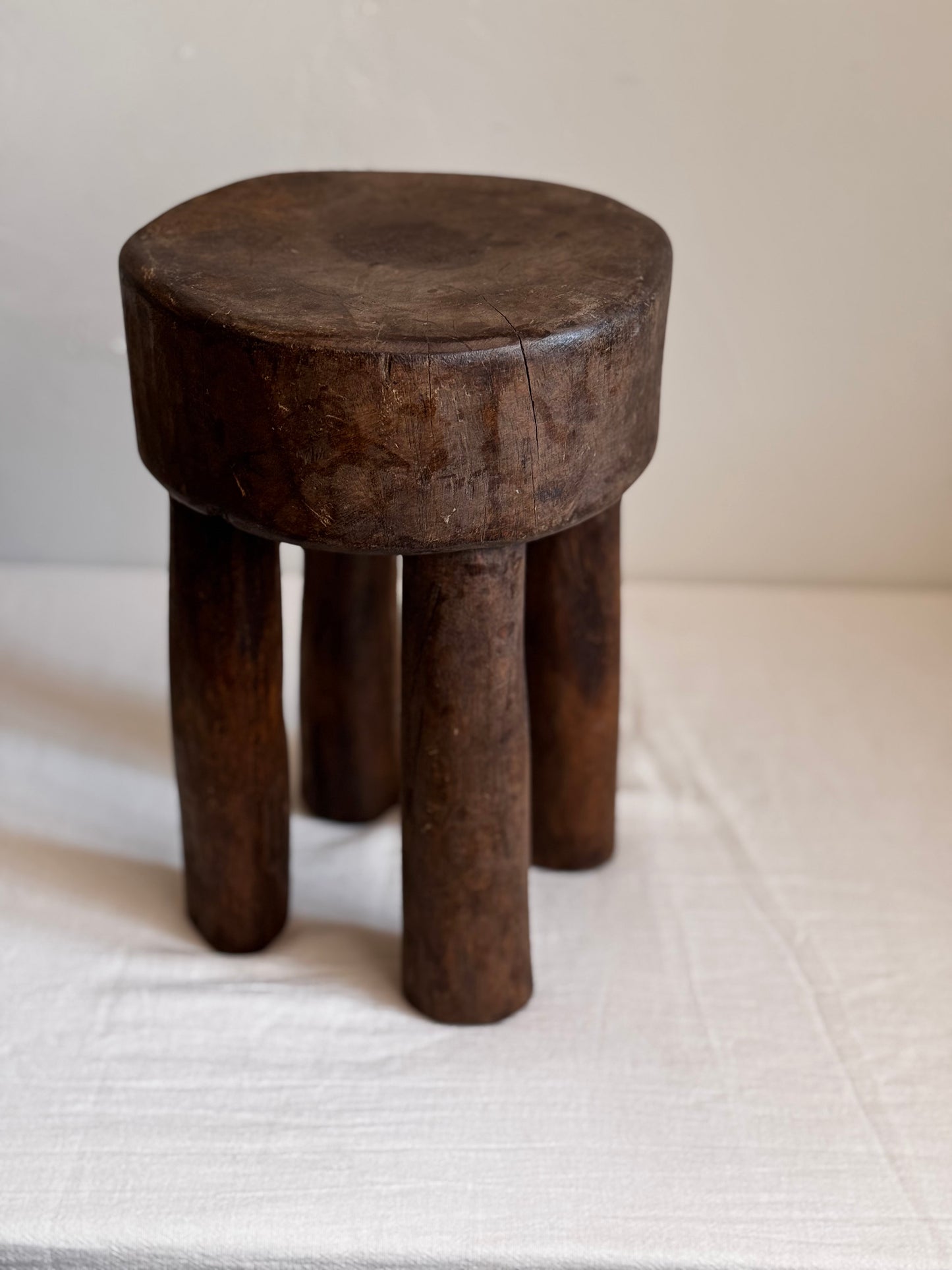 ROUND AFRICAN SENUFO STOOL No2