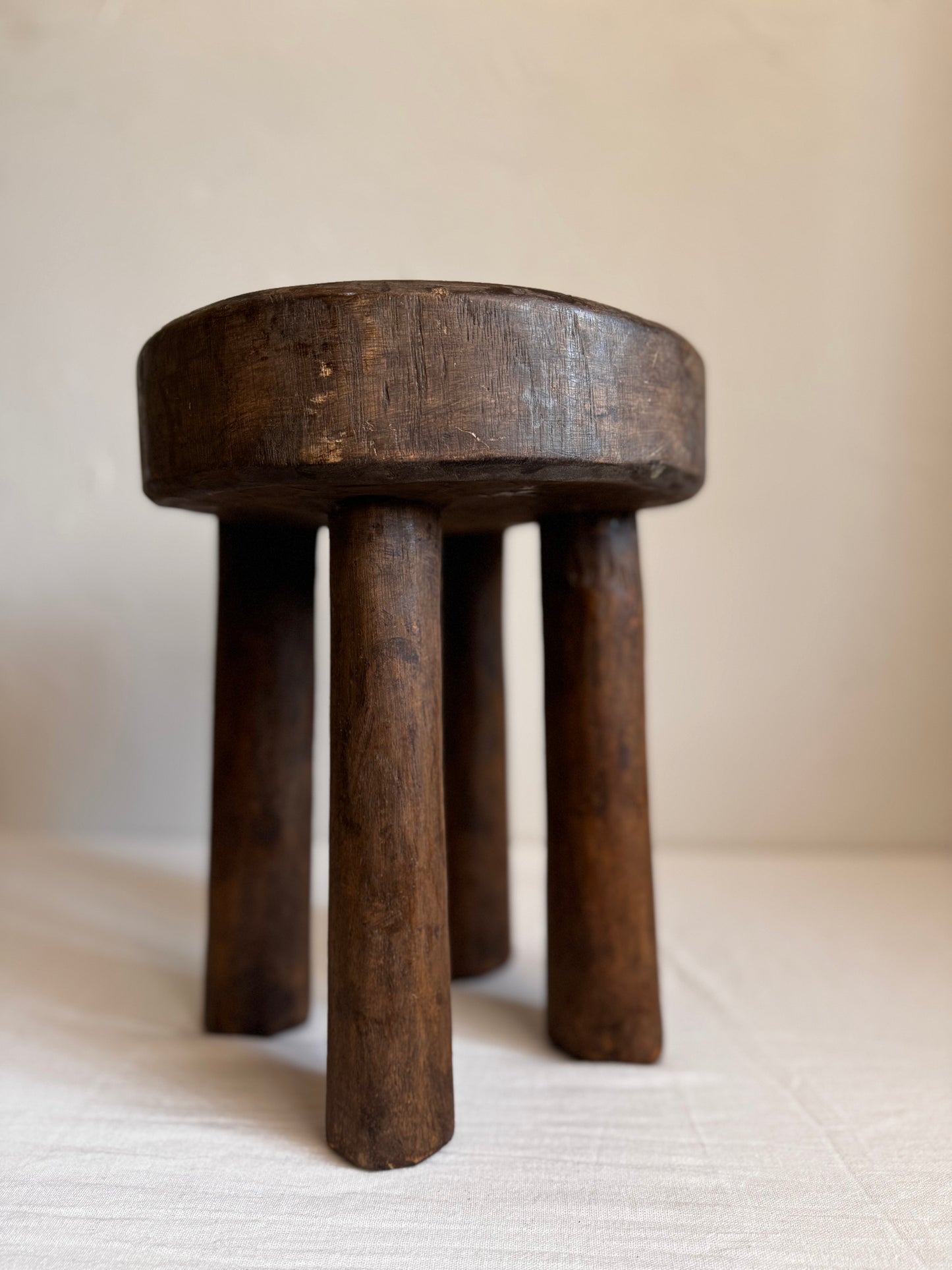 ROUND AFRICAN SENUFO STOOL No3