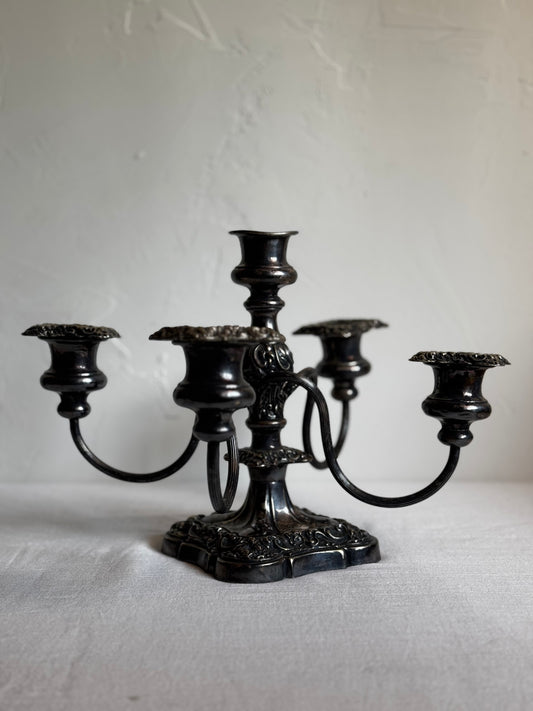 ANTIQUE GORHAM SILVERPLATED 5-ARM CANDELABRA