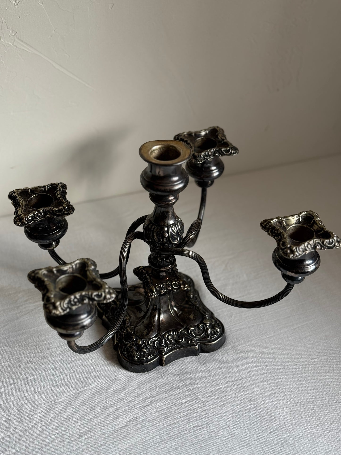 GORHAM 19TH CENTURY SILVER PLATED 5 ARM CANDELABRA