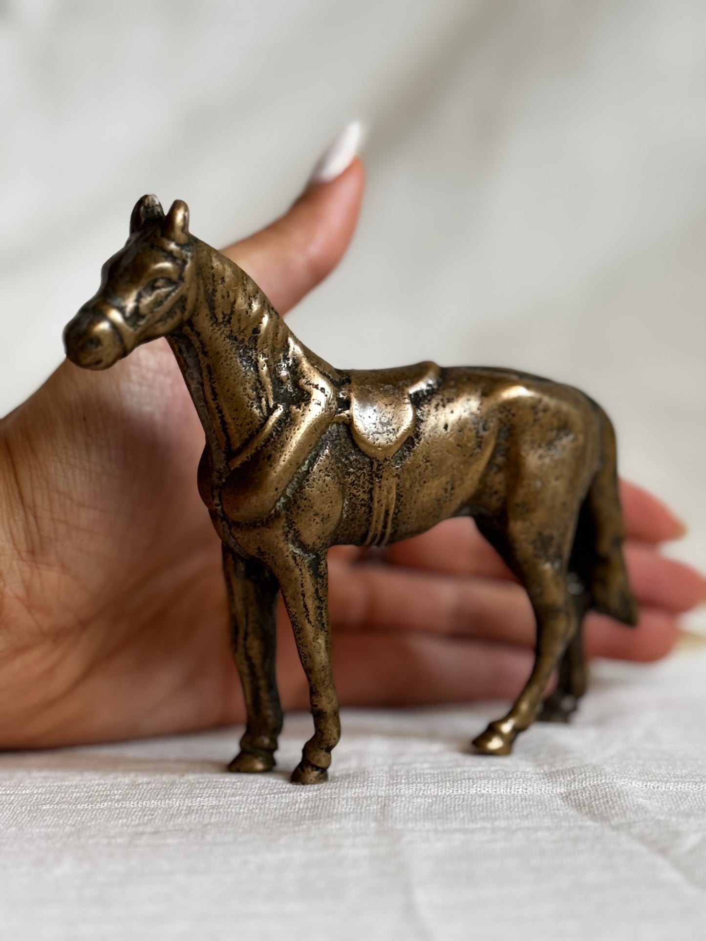VINTAGE SMALL ARGENTINIAN BRASS HORSE