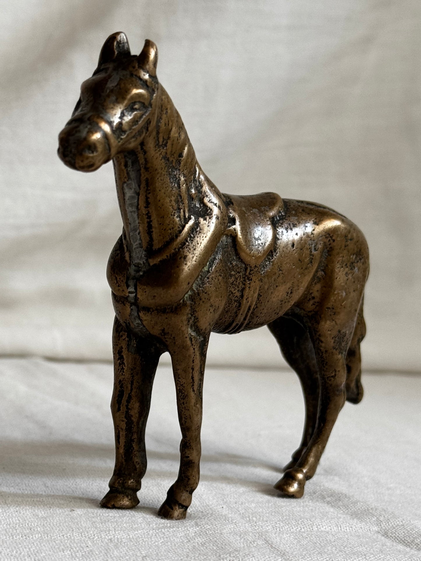 VINTAGE SMALL ARGENTINIAN BRASS HORSE