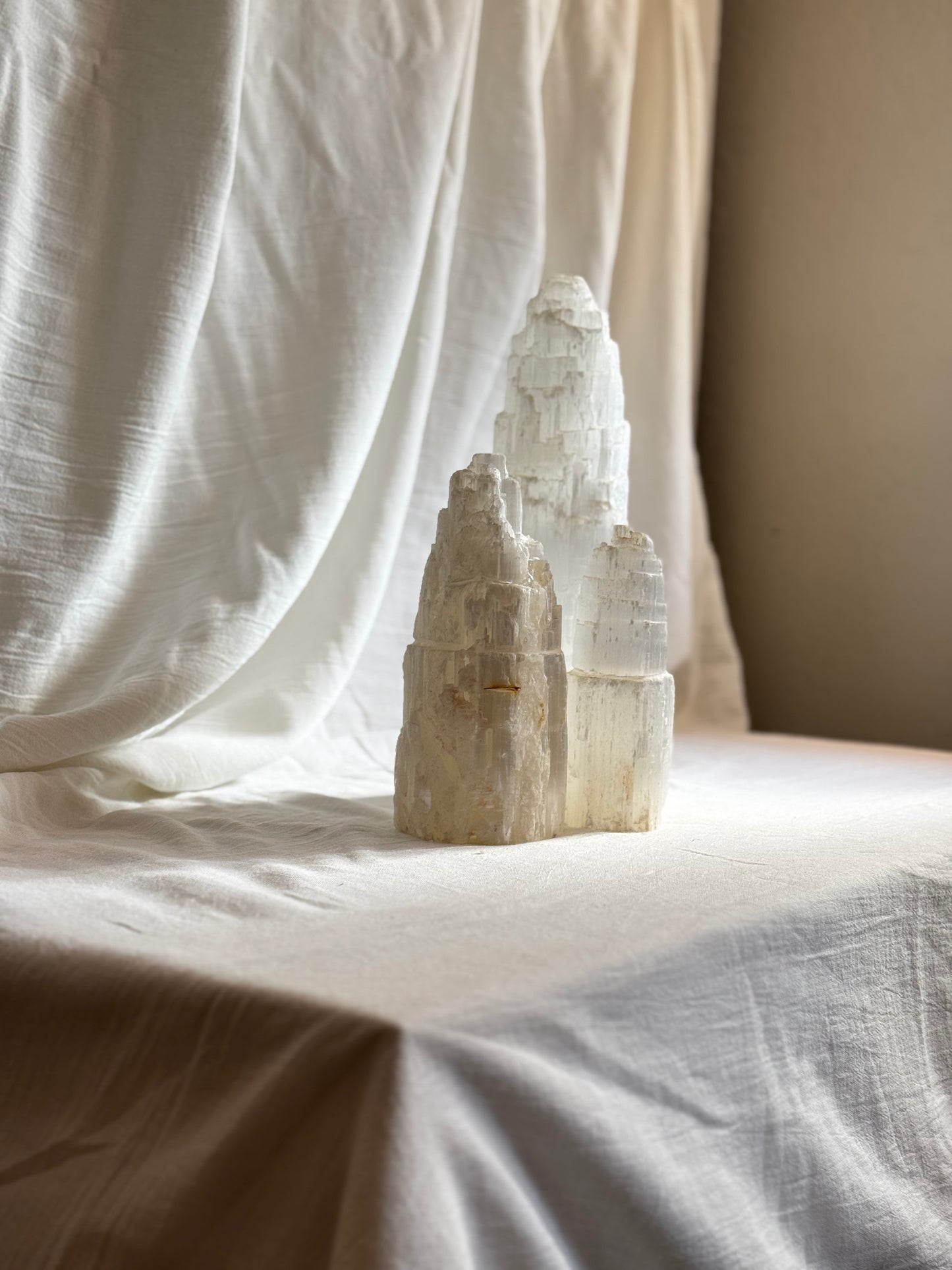 NATURAL SELENITE TOWER CRYSTAL