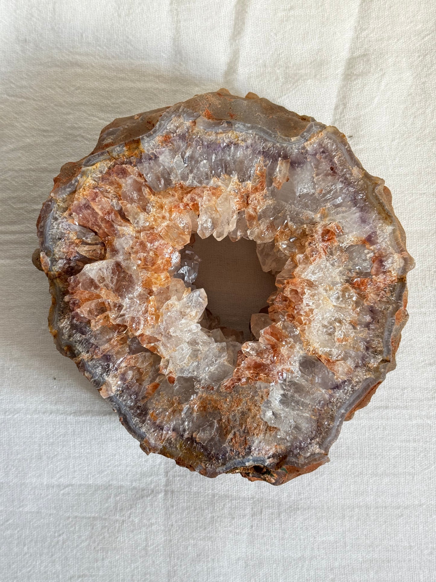RARE NATURAL AMETHYST SLICE CRYSTAL