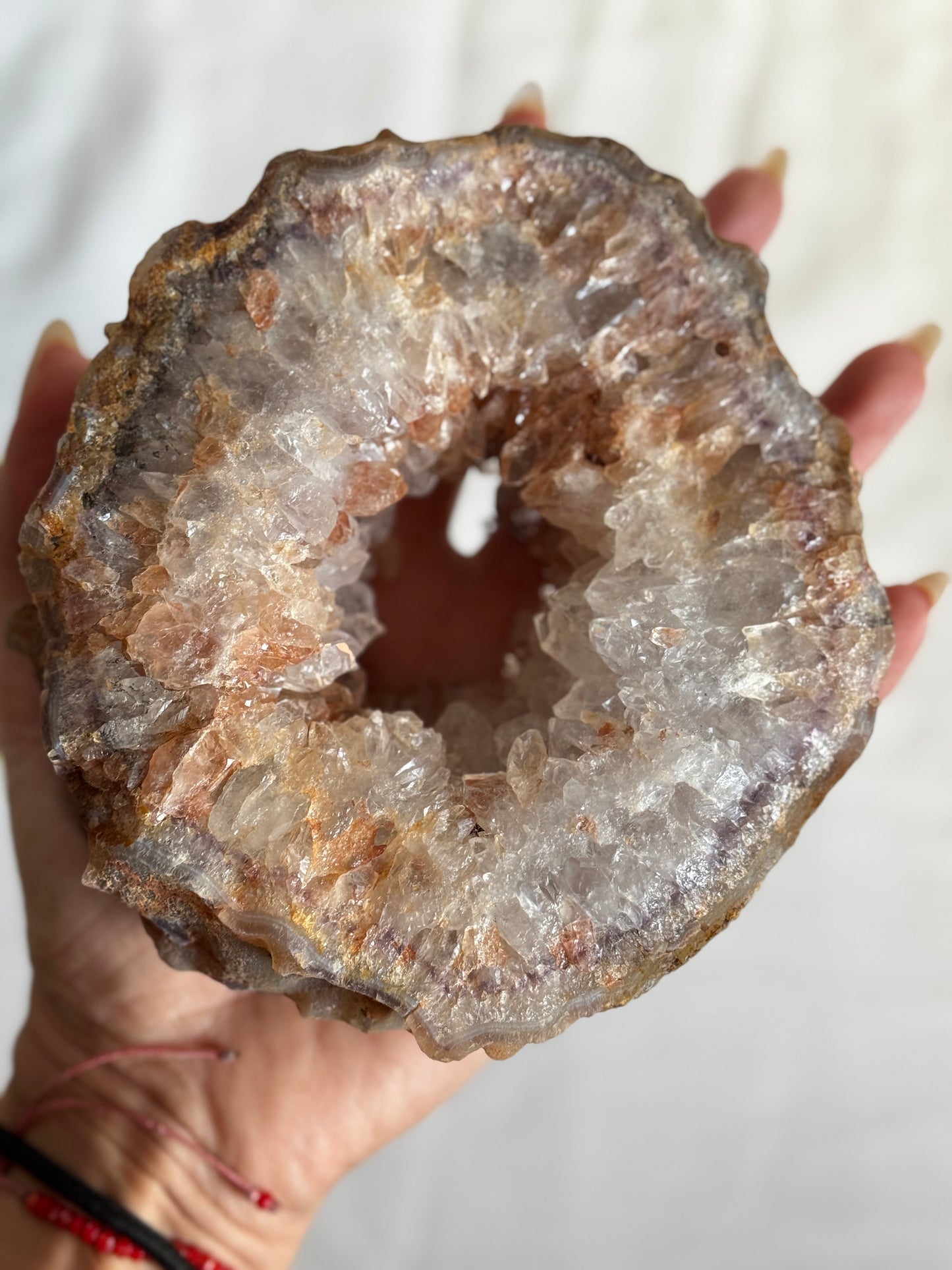 RARE NATURAL AMETHYST SLICE CRYSTAL