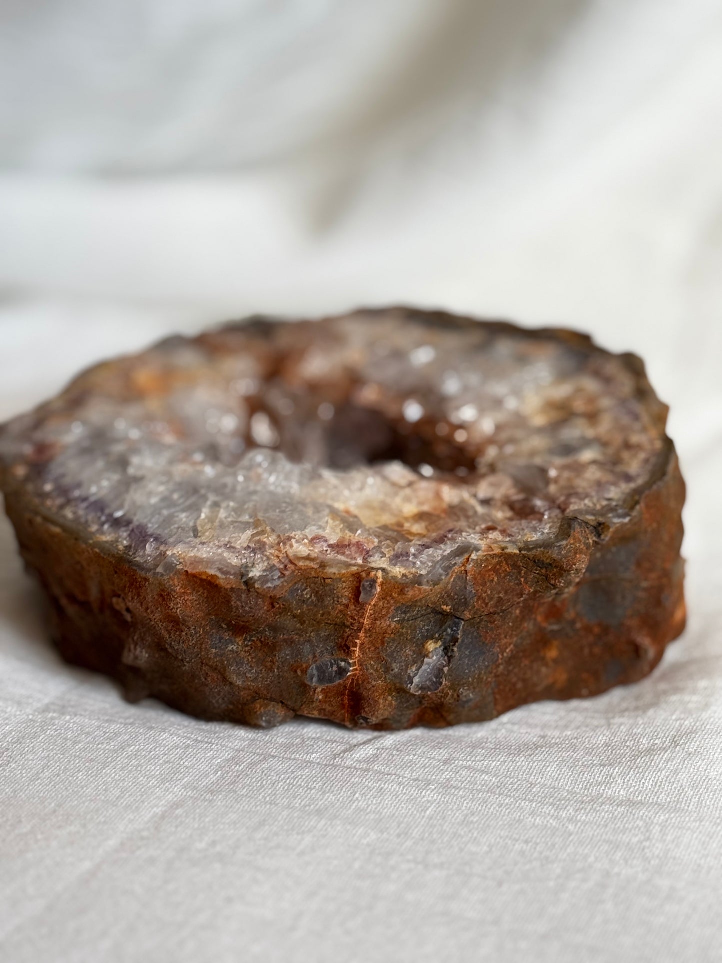 RARE NATURAL AMETHYST SLICE CRYSTAL