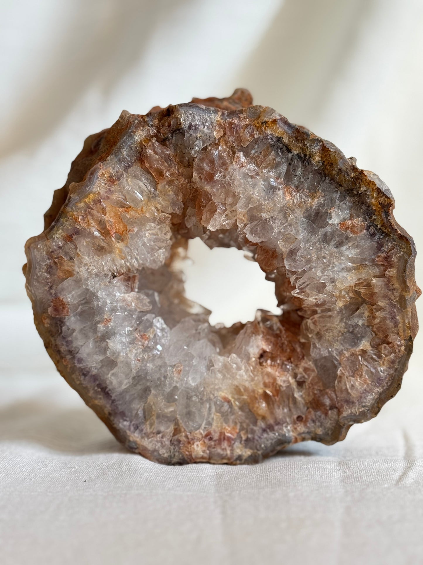 RARE NATURAL AMETHYST SLICE CRYSTAL