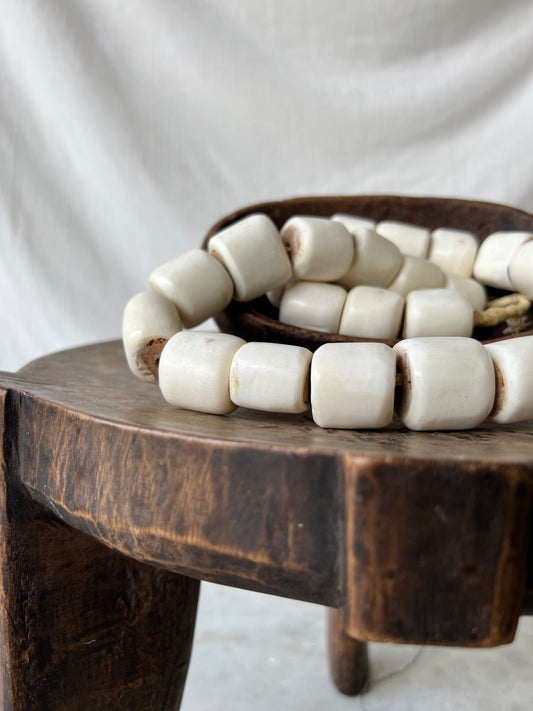 NATURAL BARREL BONE BEADS