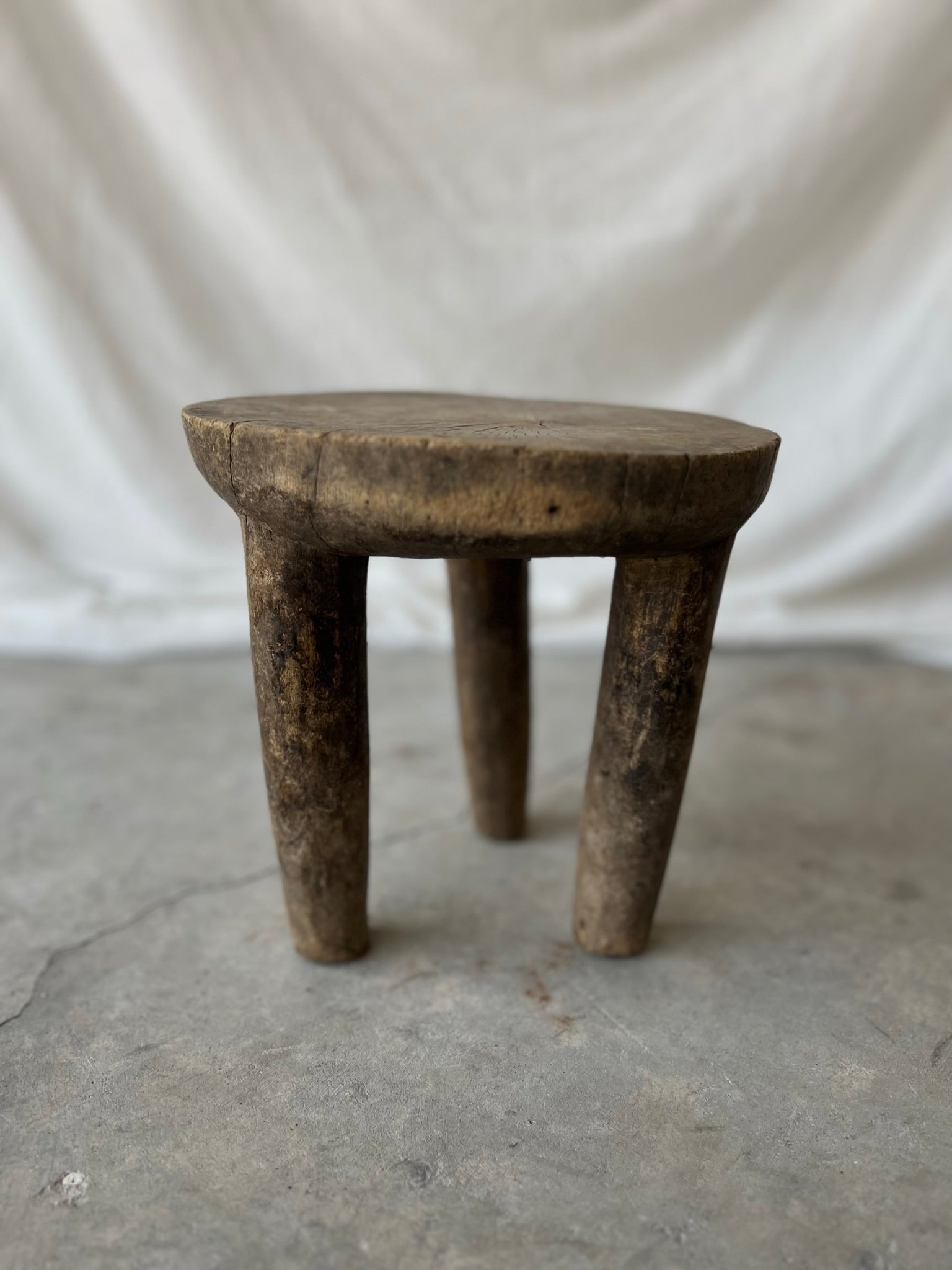 Antique round online stool