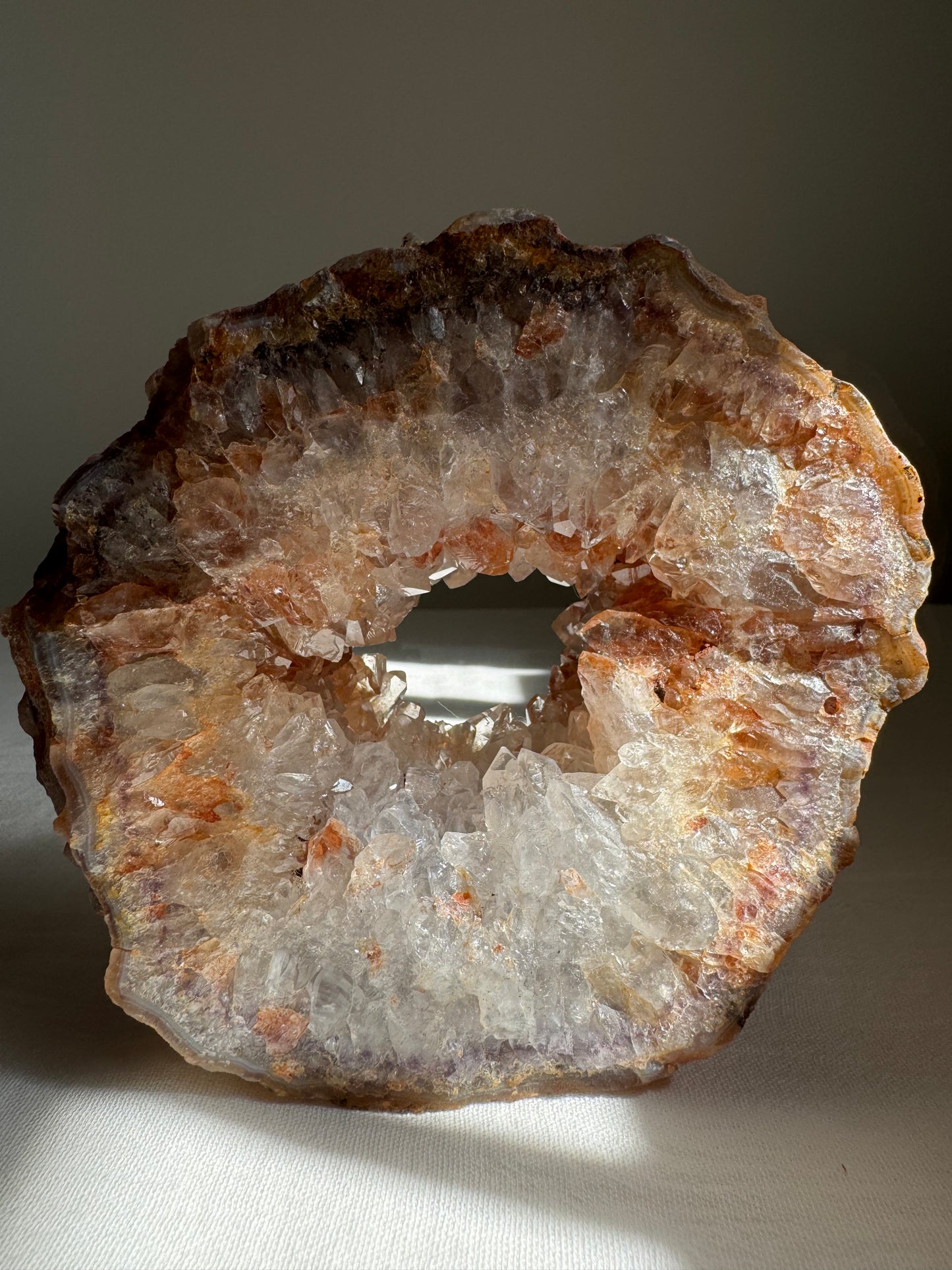 RARE NATURAL AMETHYST SLICE CRYSTAL