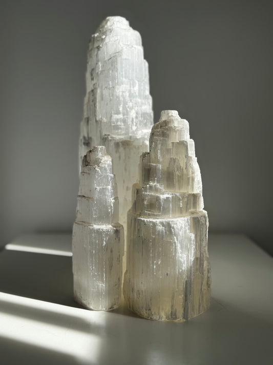 NATURAL SELENITE TOWER CRYSTAL