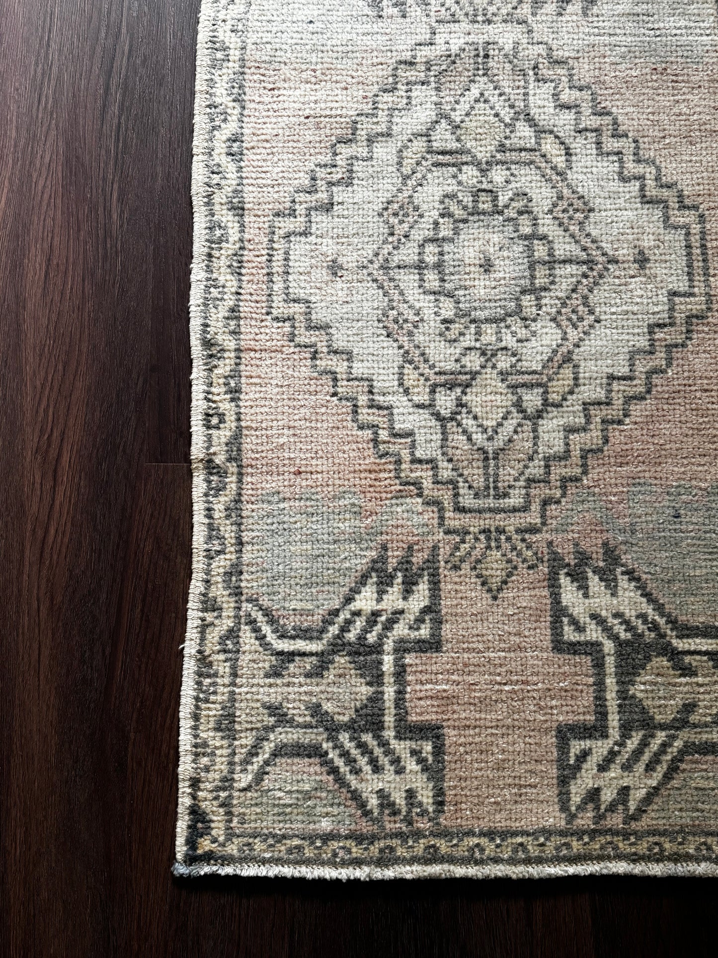 VINTAGE TURKISH MINI RUG - 2x3 WOOL AREA RUG No1