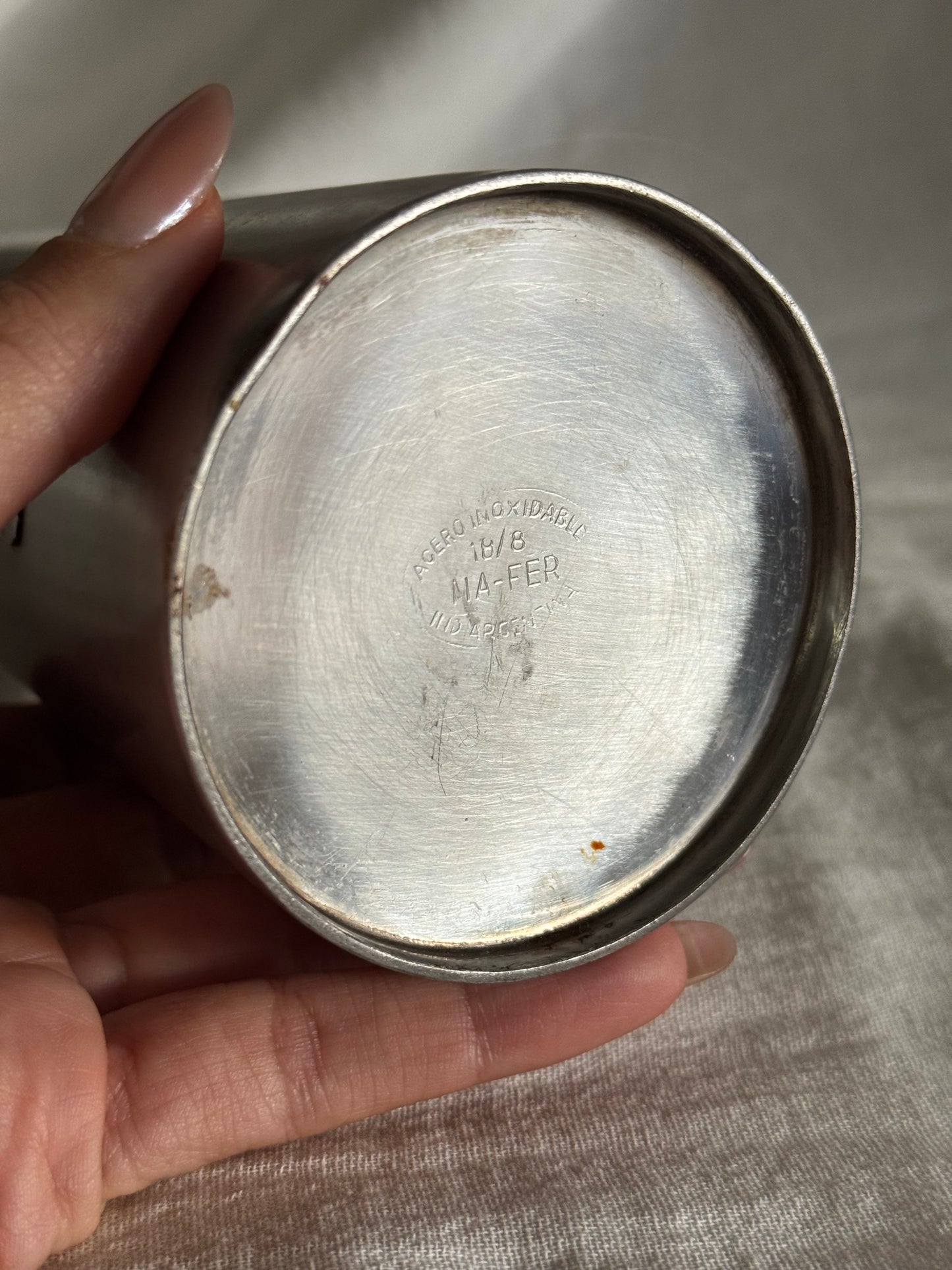 VINTAGE ARGENTINE STAINLESS STEEL PITCHER