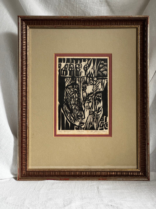 ORIGINAL 1962 WOODBLOCK PRINT "THE MAGI"BY AL STIVERS