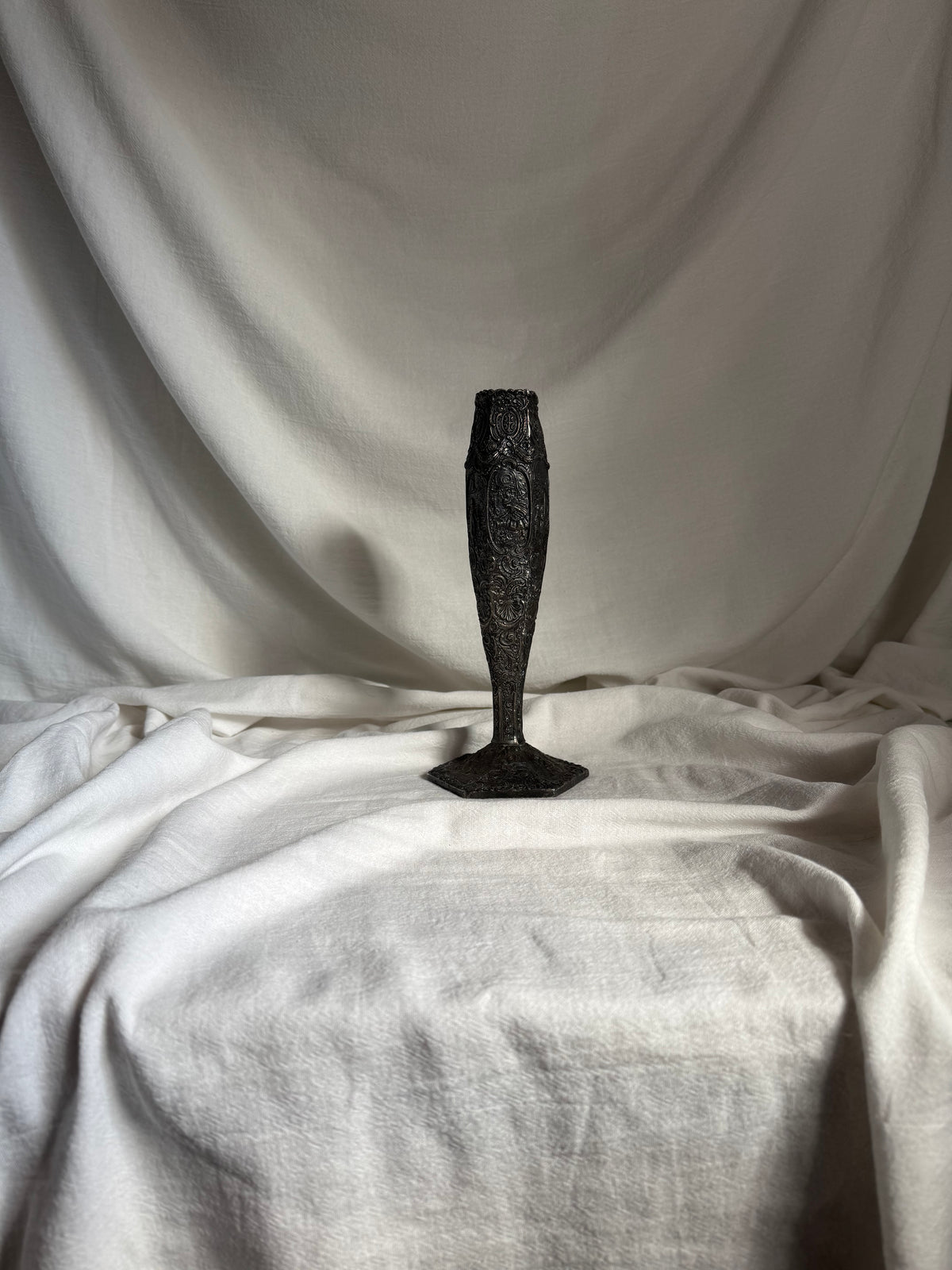 VINTAGE VICTORIAN SILVER-PLATED VASE BY WEIDLICH BROTHERS