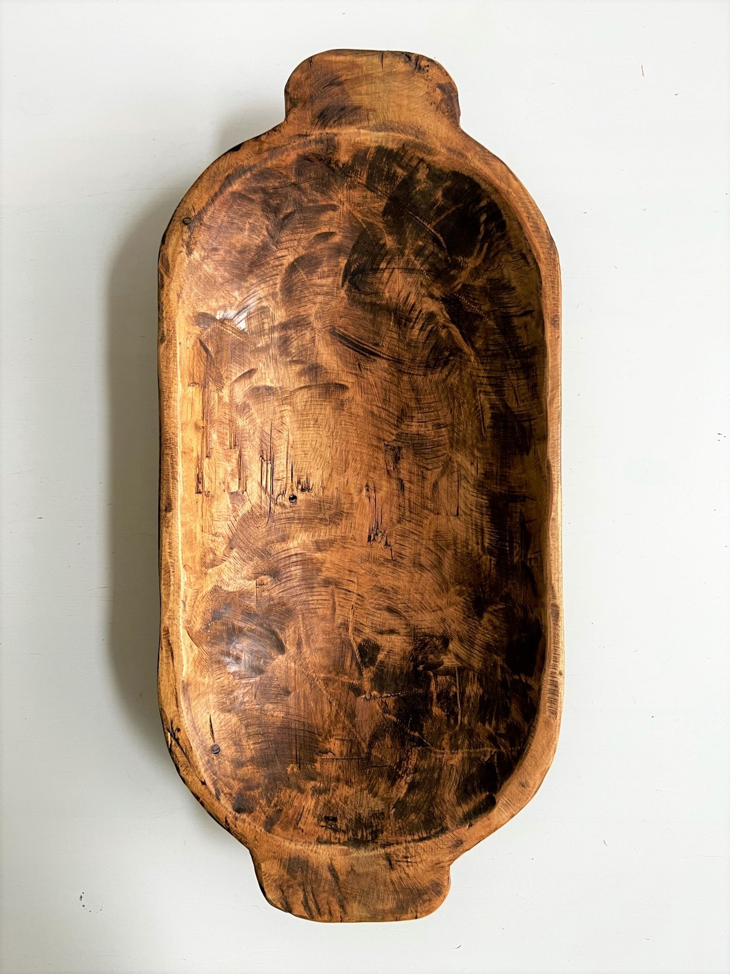 LARGE DUCK WOODEN DOUGH BOWL