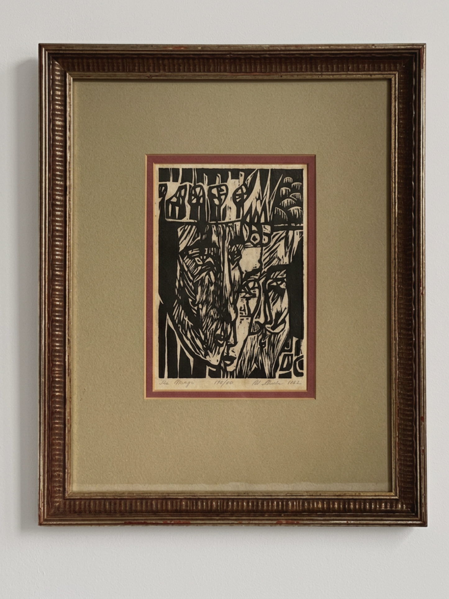 ORIGINAL 1962 WOODBLOCK PRINT "THE MAGI"BY AL STIVERS