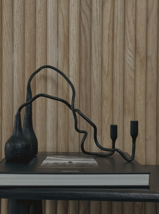 WAFT IRON CANDLESTICK