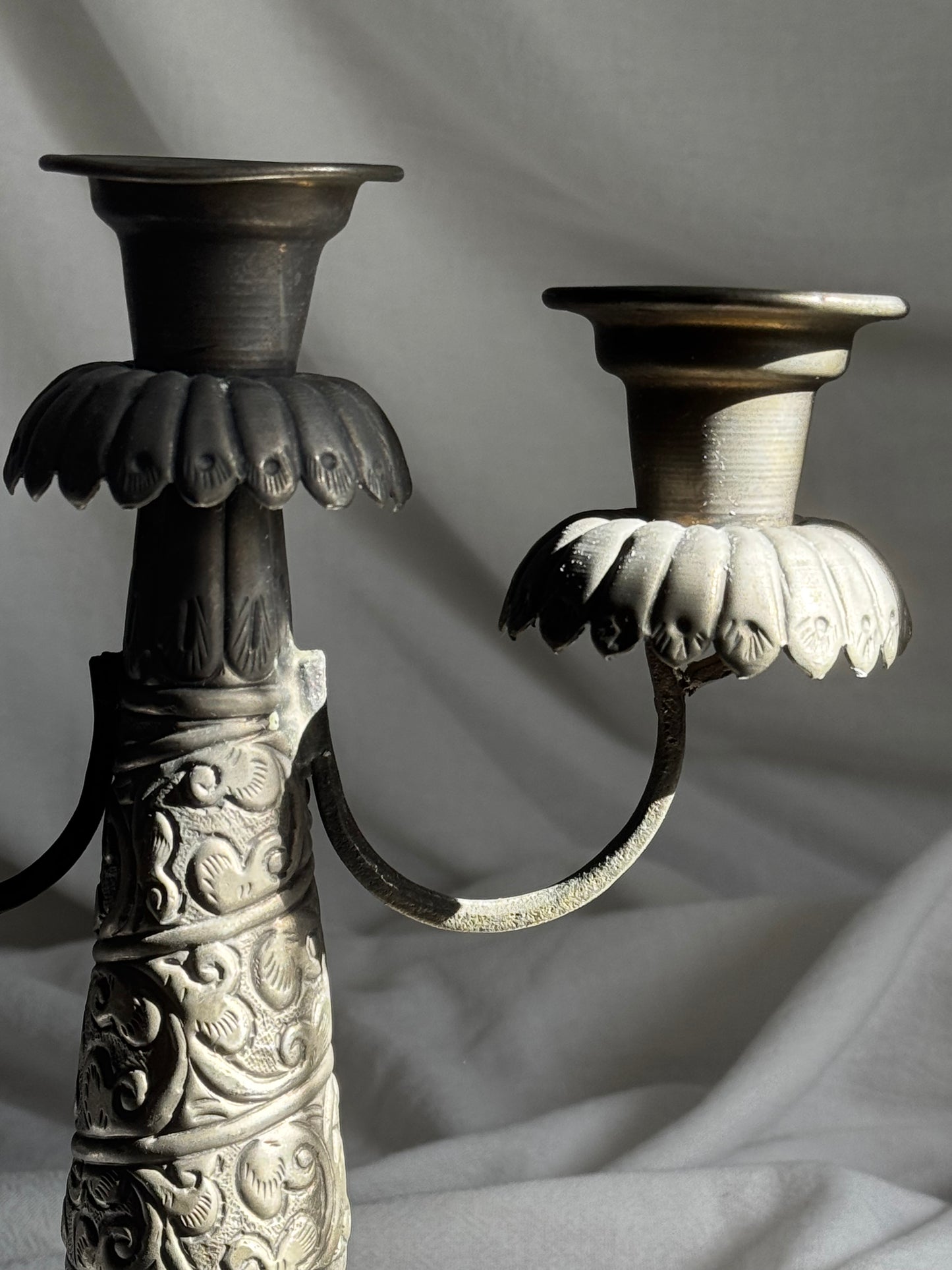 VINTAGE JUDEO-MOROCCAN 3-LIGHT CANDELABRA