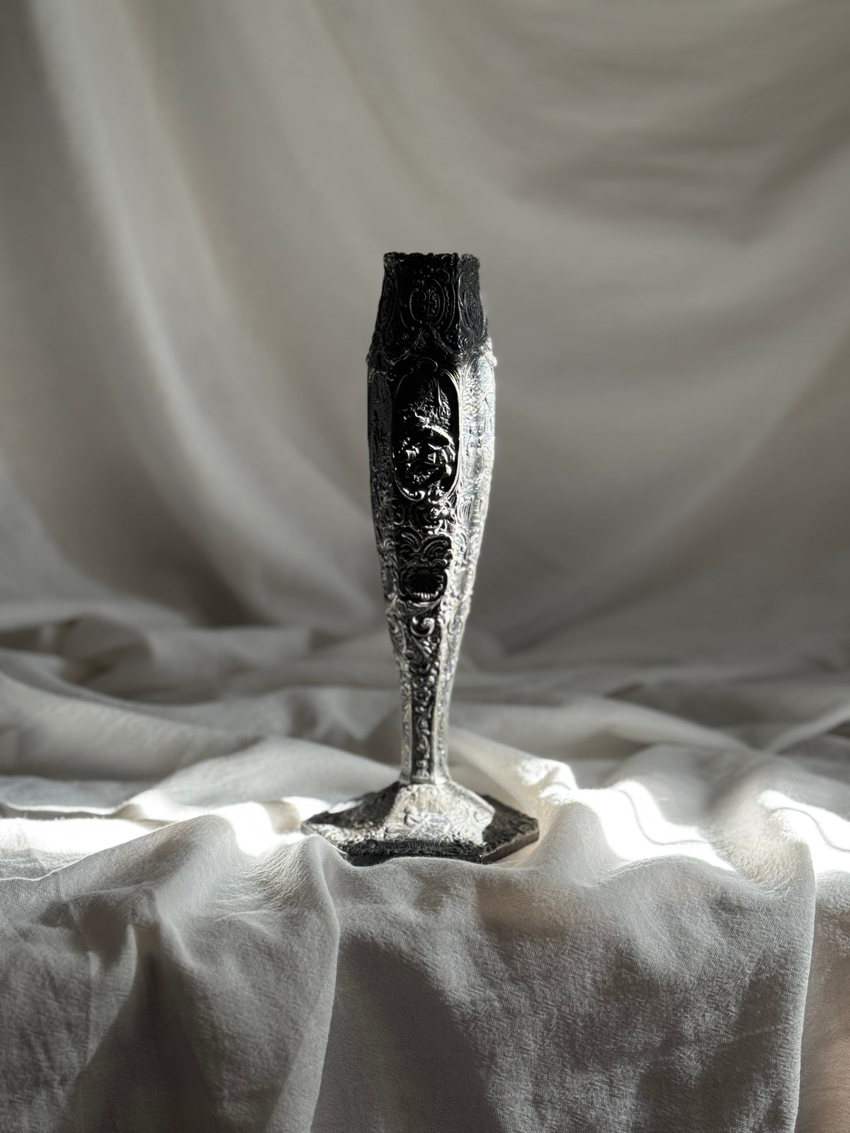 VINTAGE VICTORIAN SILVER-PLATED VASE BY WEIDLICH BROTHERS