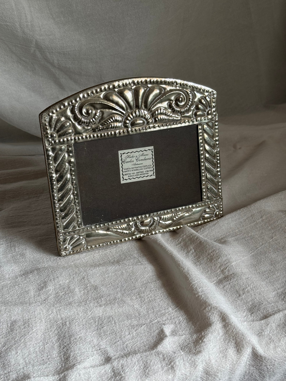VINTAGE ARGENTINIAN ALPACA-SILVER  PHOTO FRAME BY CARLOS CONDURSO