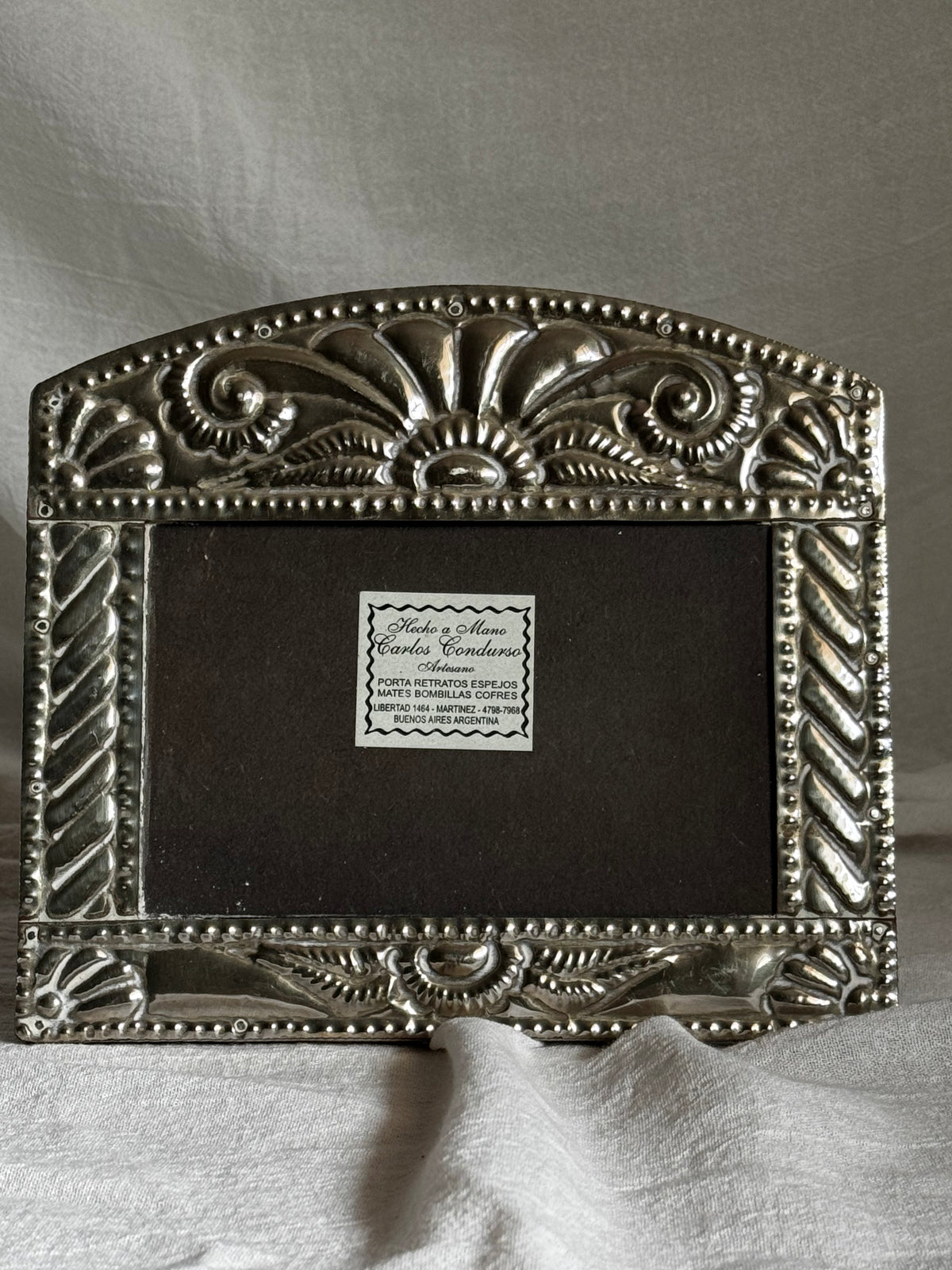 VINTAGE ARGENTINIAN ALPACA-SILVER  PHOTO FRAME BY CARLOS CONDURSO