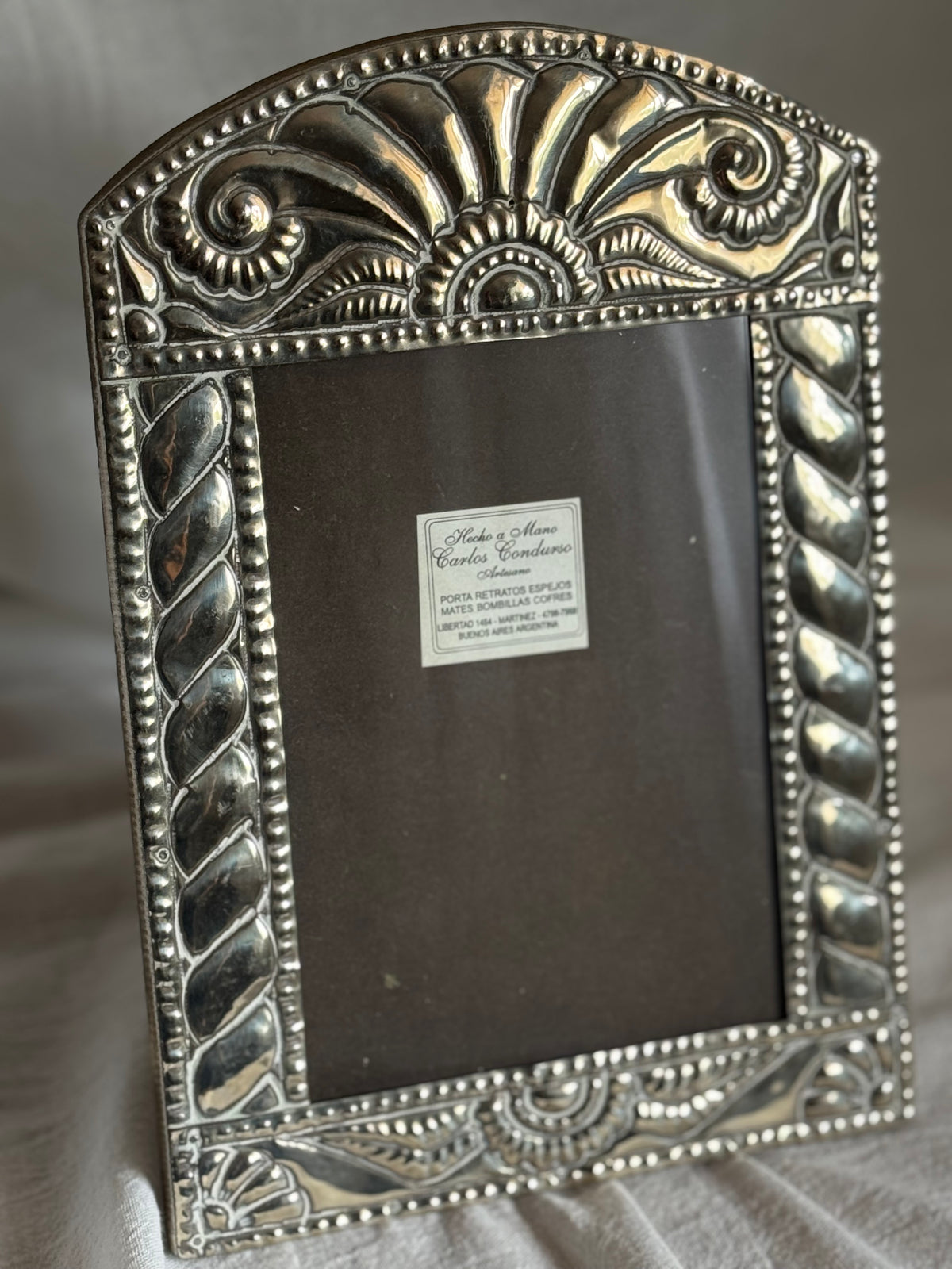 VINTAGE ARGENTINIAN ALPACA-SILVER  PHOTO FRAME BY CARLOS CONDURSO