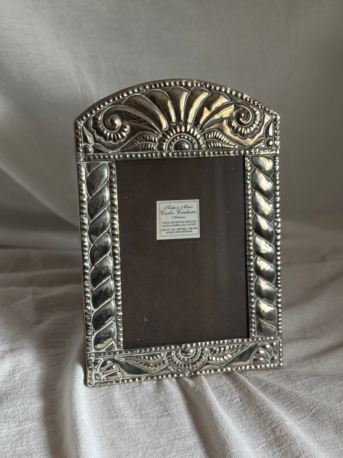 VINTAGE ARGENTINIAN ALPACA-SILVER  PHOTO FRAME BY CARLOS CONDURSO