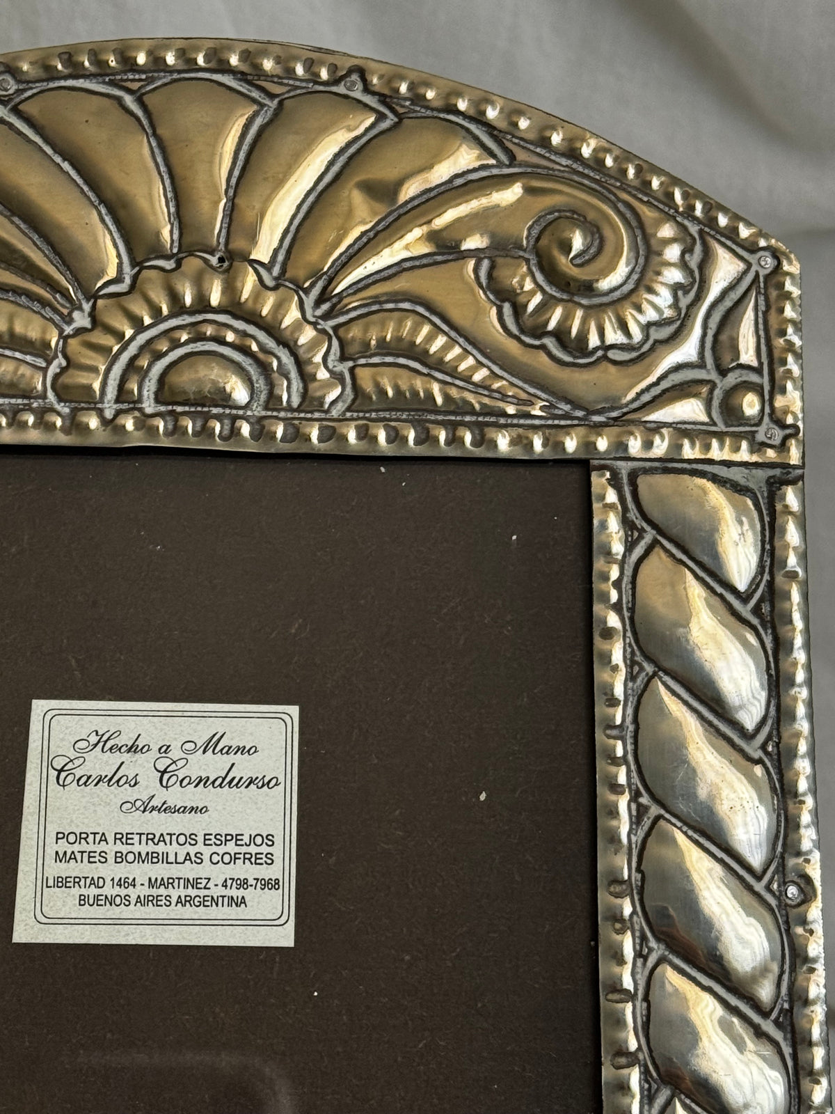 VINTAGE ARGENTINIAN ALPACA-SILVER  PHOTO FRAME BY CARLOS CONDURSO