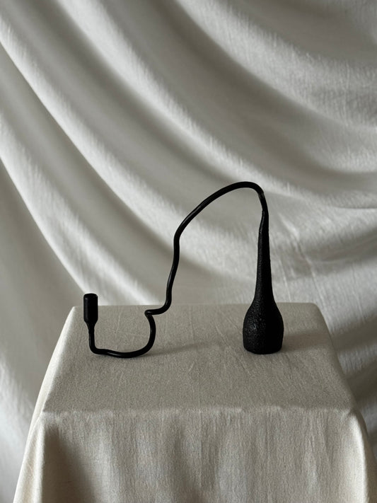Waft Iron Candlestick