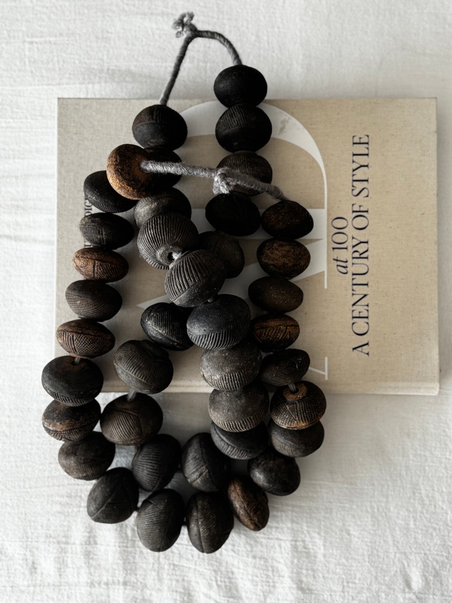 EXTRA LARGE VINTAGE AFRICAN CLAY BEADS