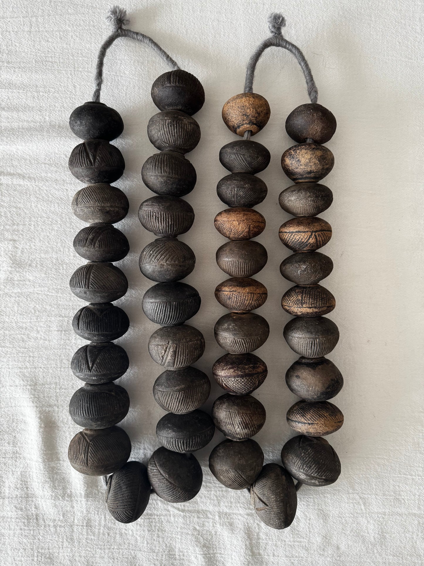 EXTRA LARGE VINTAGE AFRICAN CLAY BEADS