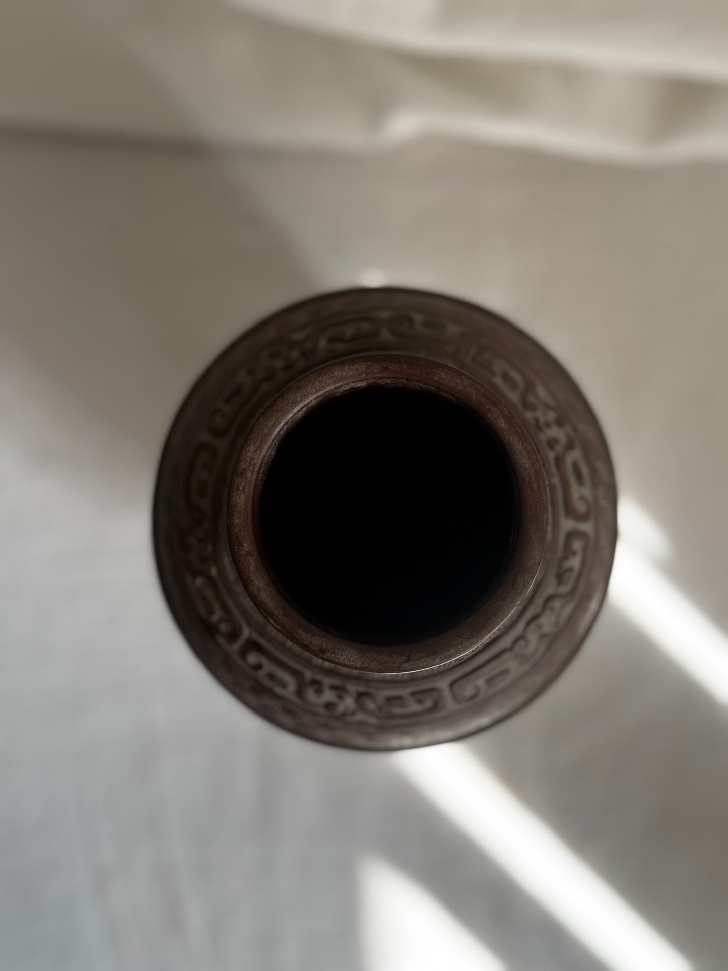 ANTIQUE JAPANESE BRONZE  CHAMPLEVE VASE