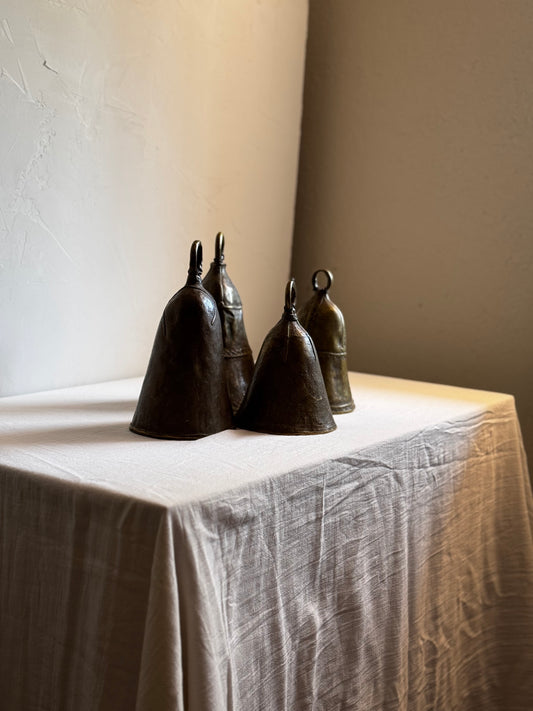 VINTAGE AFRICAN BRASS COW BELL