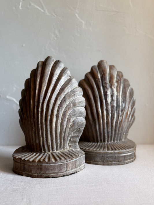 WOODEN SCALLOP SHELL SET