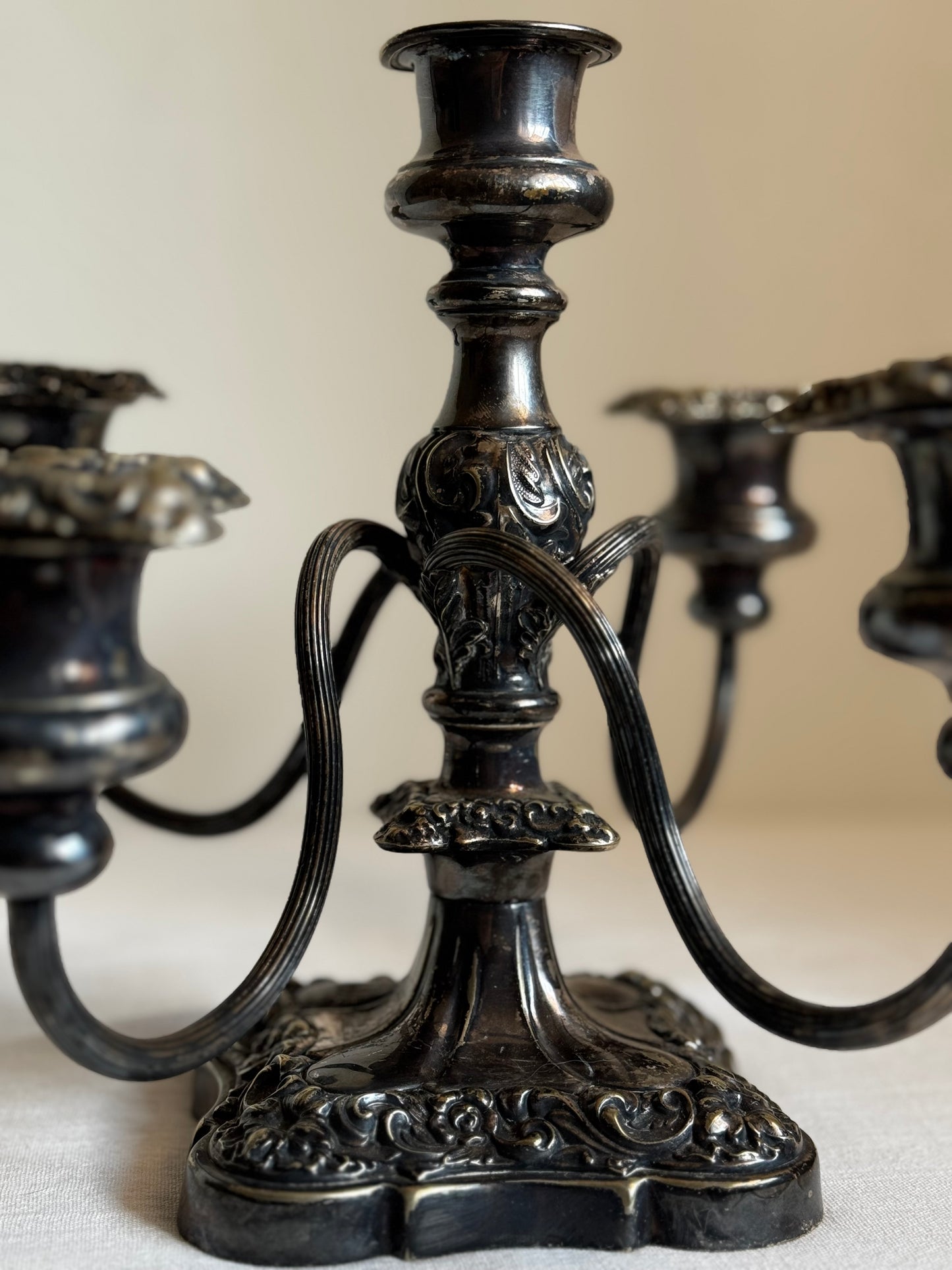GORHAM 19TH CENTURY SILVER PLATED 5 ARM CANDELABRA