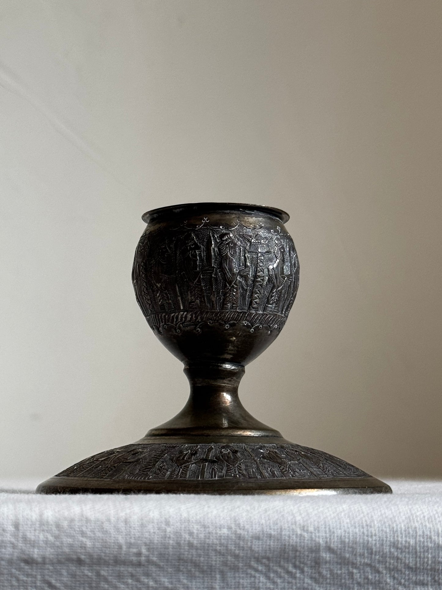 VINTAGE PERSIAN CANDLE HOLDER PAIR