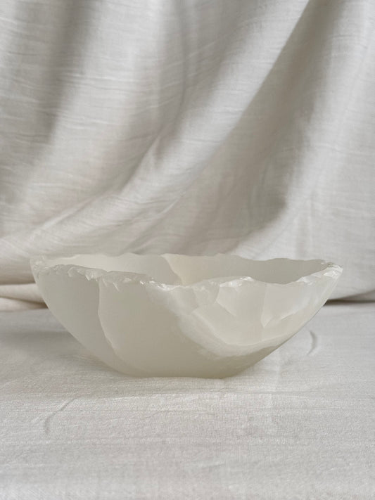 WHITE ONYX STONE BOWL