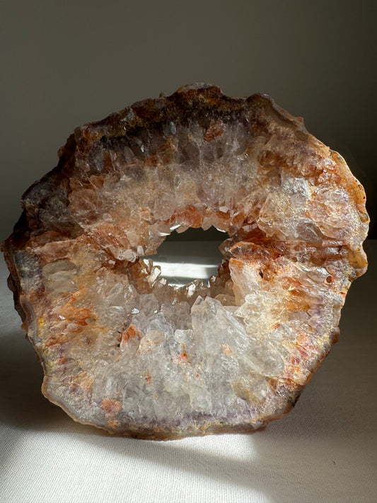 RARE NATURAL AMETHYST SLICE CRYSTAL