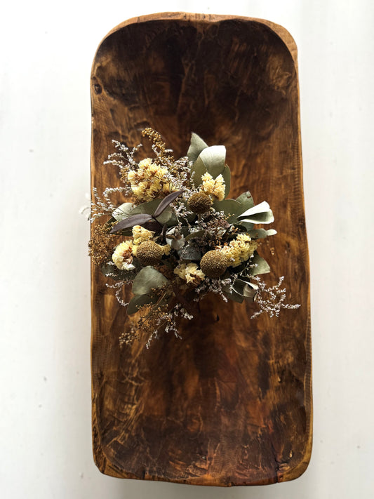 LARGE WOODEN DOUGH BOWL