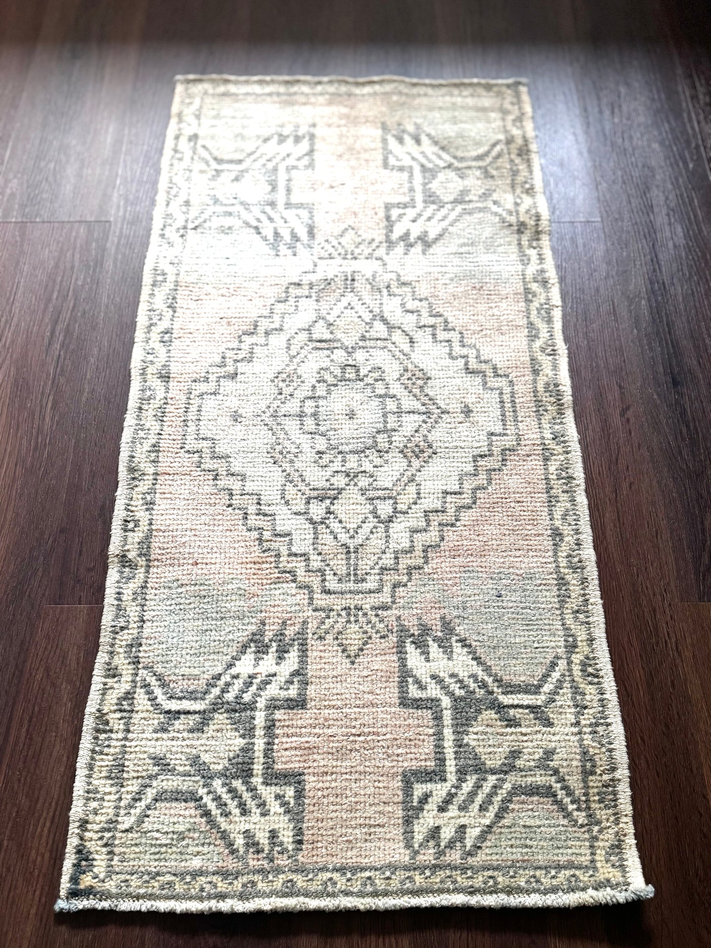 VINTAGE TURKISH MINI RUG - 2x3 WOOL AREA RUG No1