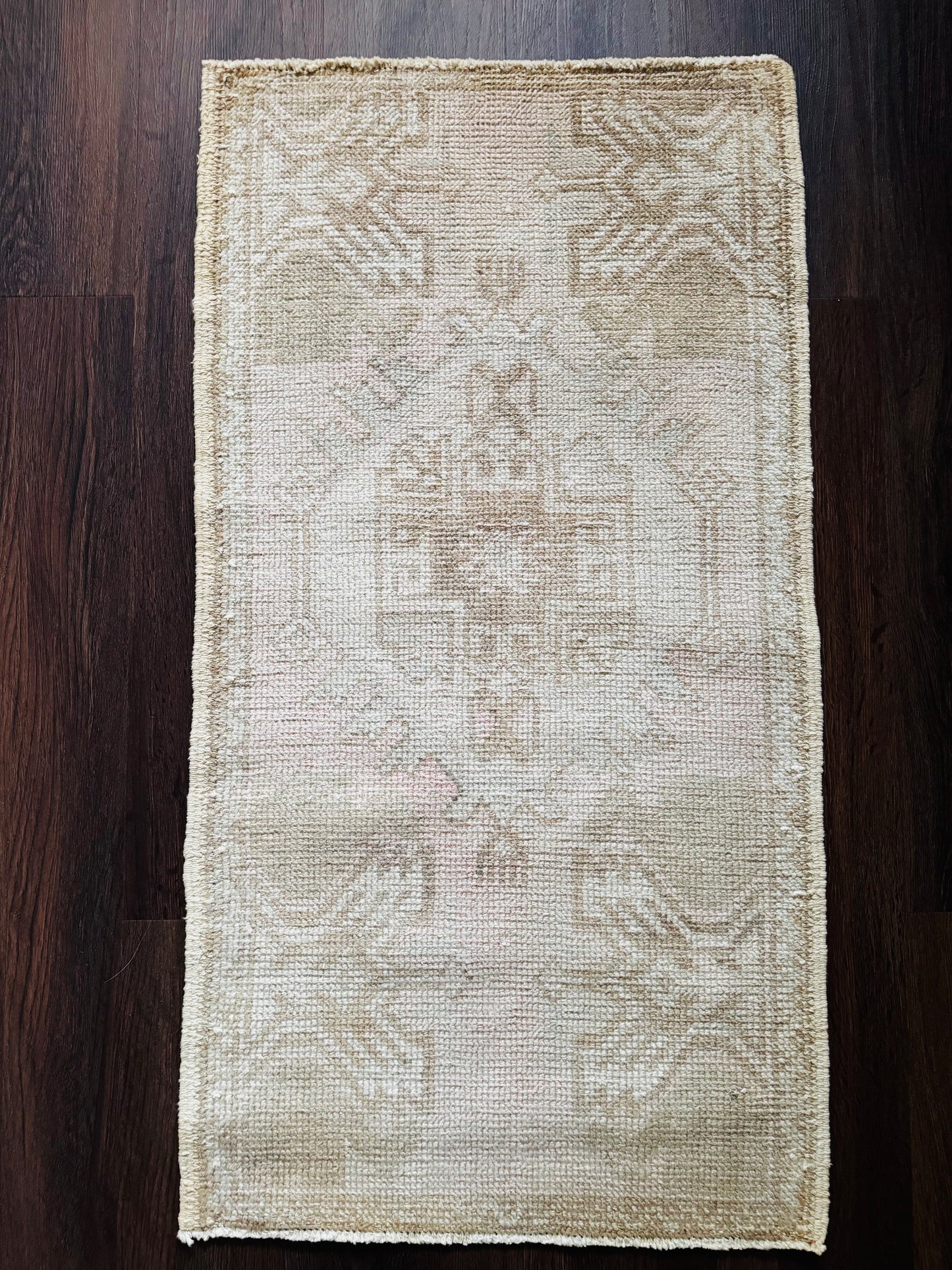 VINTAGE TURKISH MINI RUG - 2x3 WOOL AREA RUG No4