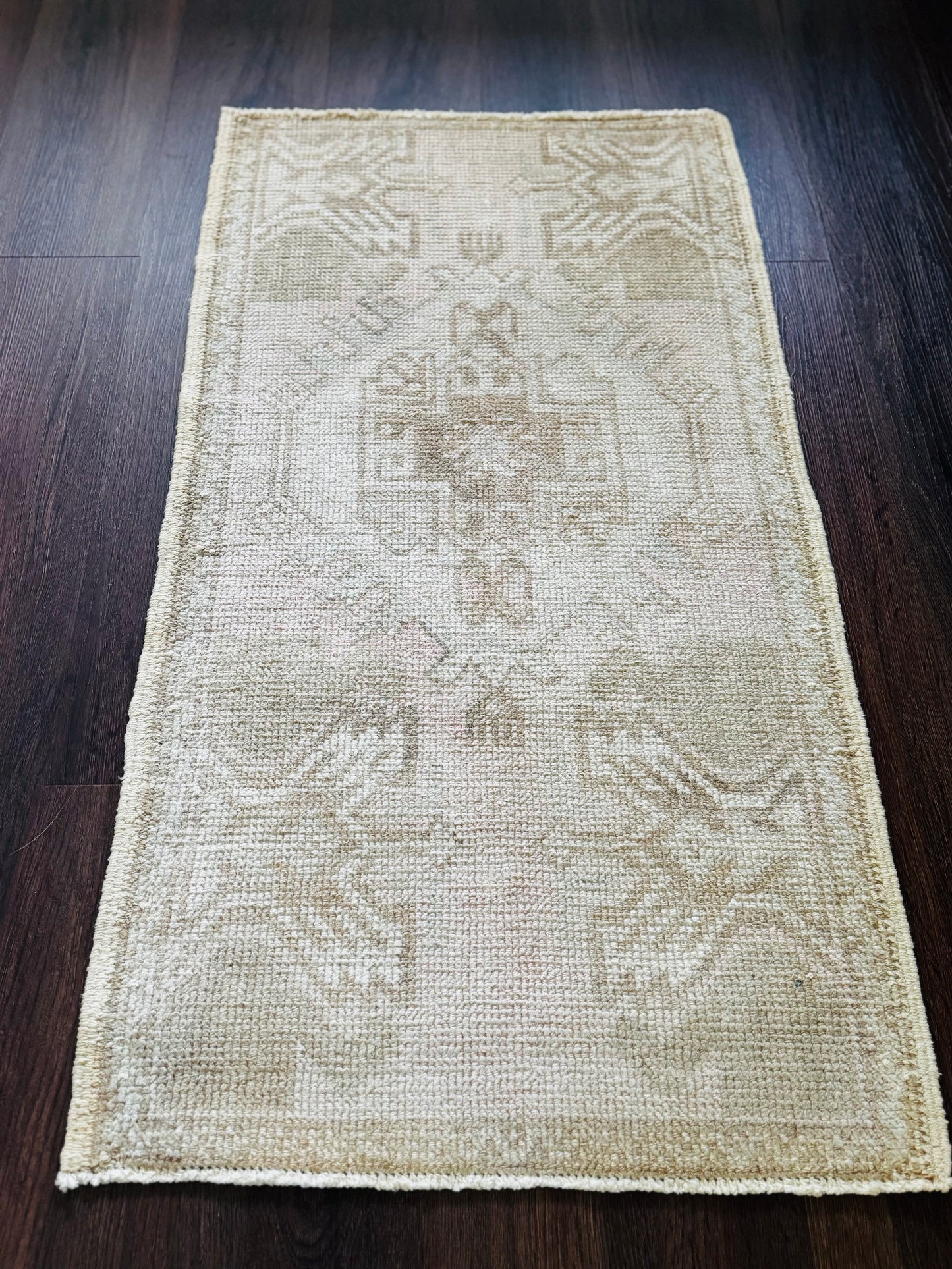 VINTAGE TURKISH MINI RUG - 2x3 WOOL AREA RUG No4
