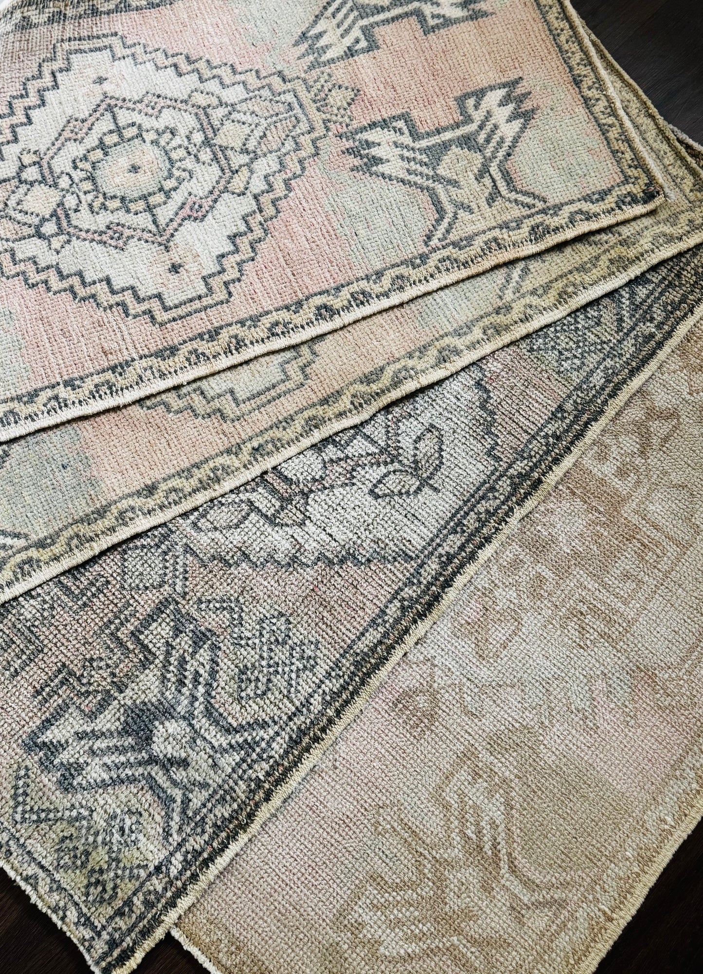 VINTAGE TURKISH MINI RUG - 2x3 WOOL AREA RUG No3