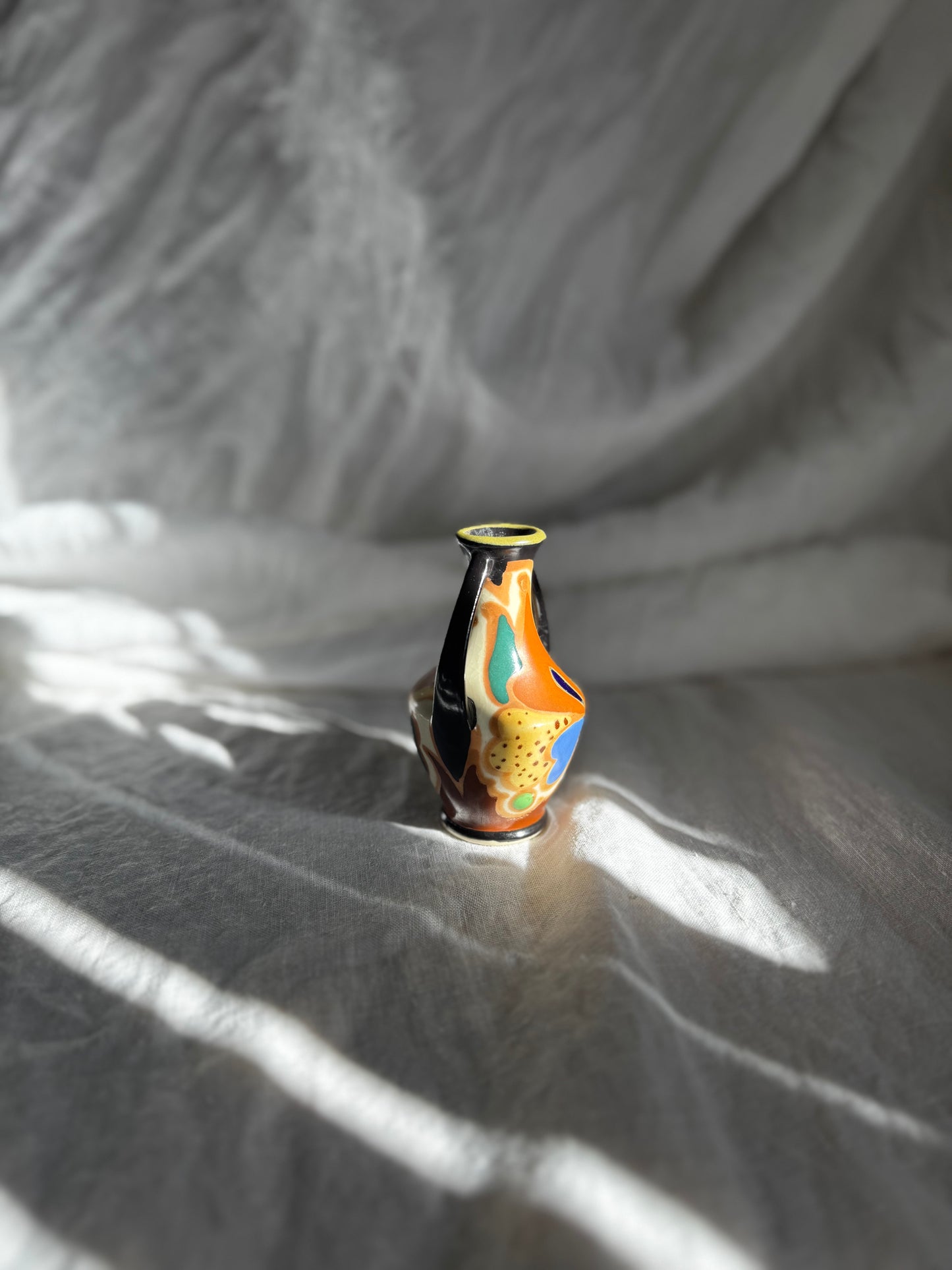 VINTAGE JAPANESE GOUDA POTTERY VASE