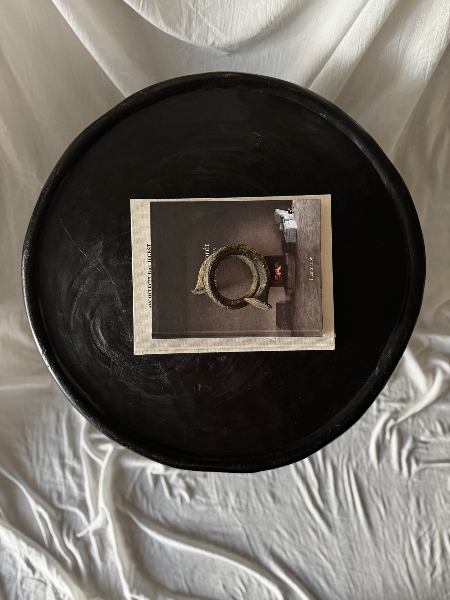 VINTAGE LARGE BAMILEKE KING STOOL or COFFEE TABLE