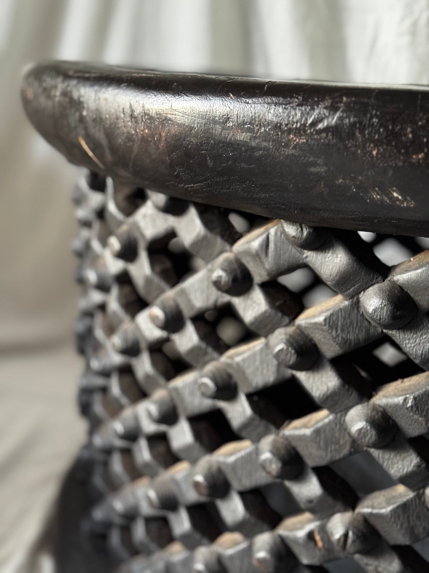 VINTAGE LARGE BAMILEKE KING STOOL or COFFEE TABLE