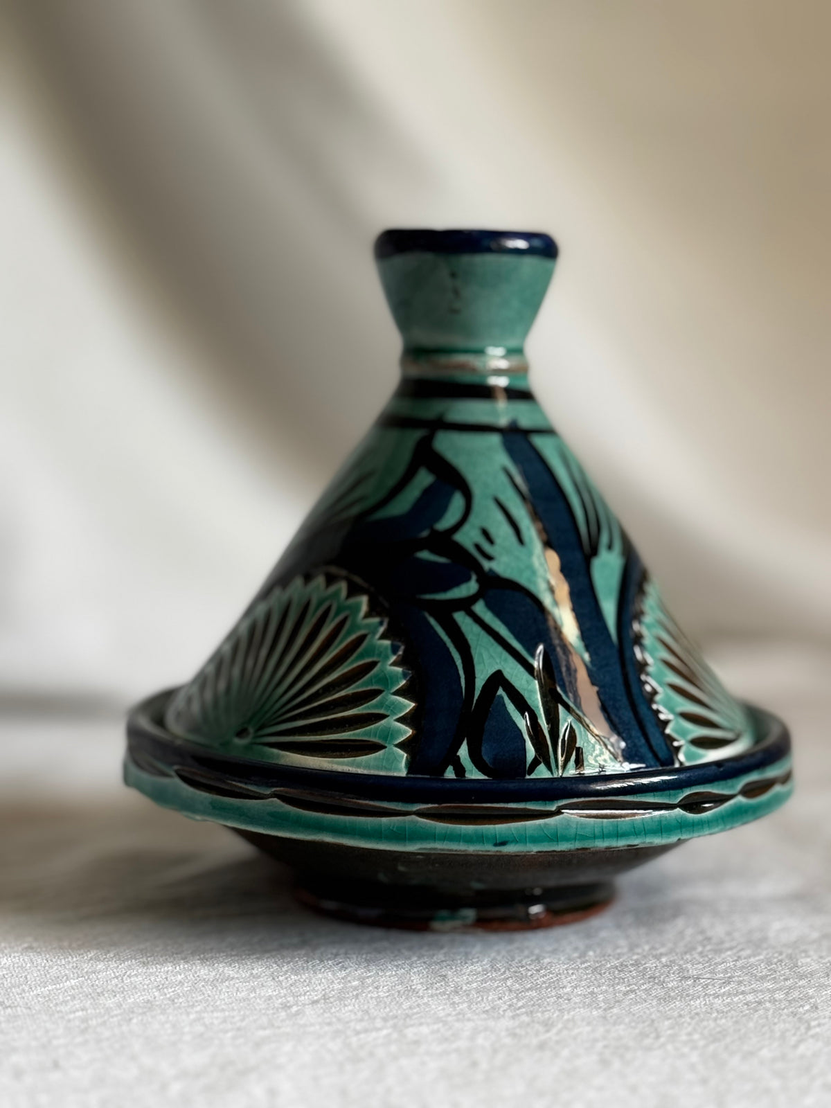 MOROCCAN SERVING TAGINE TURQUOISE