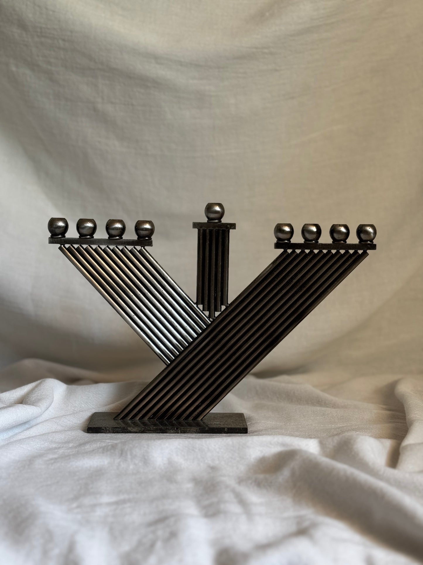 VINTAGE KARSHI HANUKKAH MENORAH